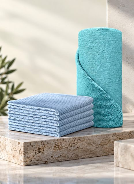 Neolavish Roll Microfiber Cleaning Cloth – 25m Roll, Super Absorbent, Multi-Purpose Cleaning Cloth
